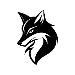 Obraz premium Minimalist vector design of a fox's head facing forward Vector illustration