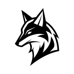 Minimalist vector of a fox's head in profile Vector illustration