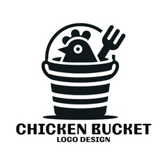 Chicken Bucket Vector Logo Design