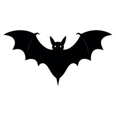 Silhouette of a Bat A Halloween-Themed Vector Illustration
