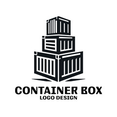 Container Box Vector Logo Design