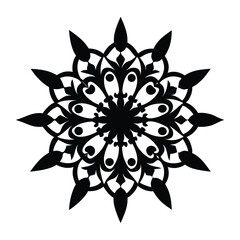 Vintage ornament silhouette vector  illustration Design on white background