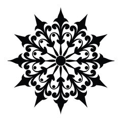 Vintage ornament silhouette vector  illustration Design on white background