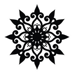 Vintage ornament silhouette vector  illustration Design on white background