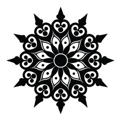 Vintage ornament silhouette vector  illustration Design on white background