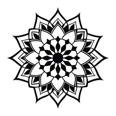 Vintage ornament silhouette vector  illustration Design on white background