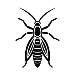 vector illustration of a thrips silhouette