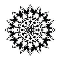 Vintage ornament silhouette vector  illustration Design on white background