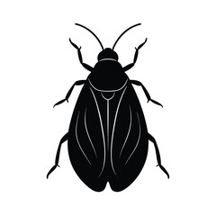 spittlebug insect silhouette vector
