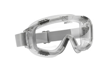 Clear anti-fog safety goggles with adjustable strap for eye protection