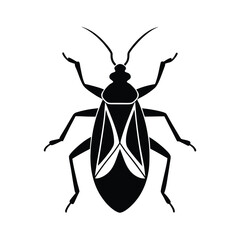 milkweed bug silhouette vector