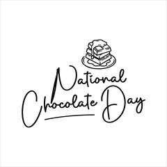 National chocolate day celebration design, chocolate dessert day event background, happy chocolate treat promotional layout, chocolate day poster for social media, Sweet chocolate-themed vector day
