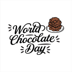 National chocolate day celebration design, chocolate dessert day event background, happy chocolate treat promotional layout, chocolate day poster for social media, Sweet chocolate-themed vector day