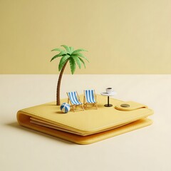 Miniature Vacation Island on a Wallet