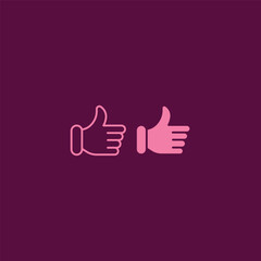 Thumbs Up Icon Set – Minimal Line and Solid Like Symbols for Social Media & Approval UI