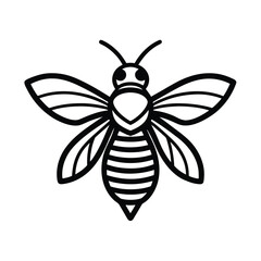 honeybee line vector