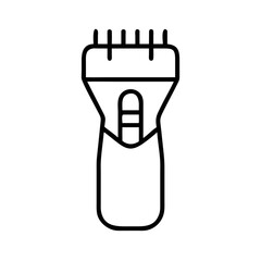 Minimalist silhouette of a trimmer for beard grooming  