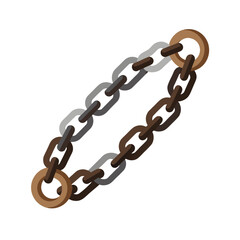 Obraz premium Chains Vector Illustration - Cartoon Clipart and Line Art Design for Print.eps