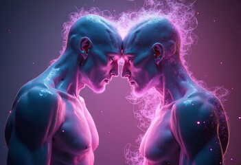 Purple Pink Double Abstract Close up