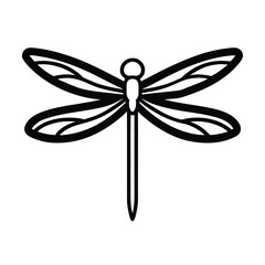 dragonfly silhouette vector illustration