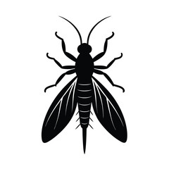 dobsonfly silhouette vector