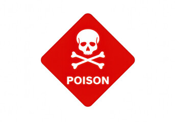 Poison Symbol PNG – Skull and Crossbones Icon Representing Toxic or Deadly Substance, Isolated on Transparent Background for Chemical Warning, Hazard Labels, and Safety Signage Use