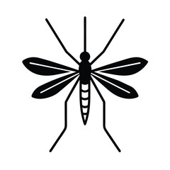 crane fly silhouette vector