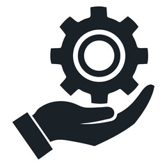 hand holding gear