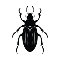 carrion beetle silhouette vector