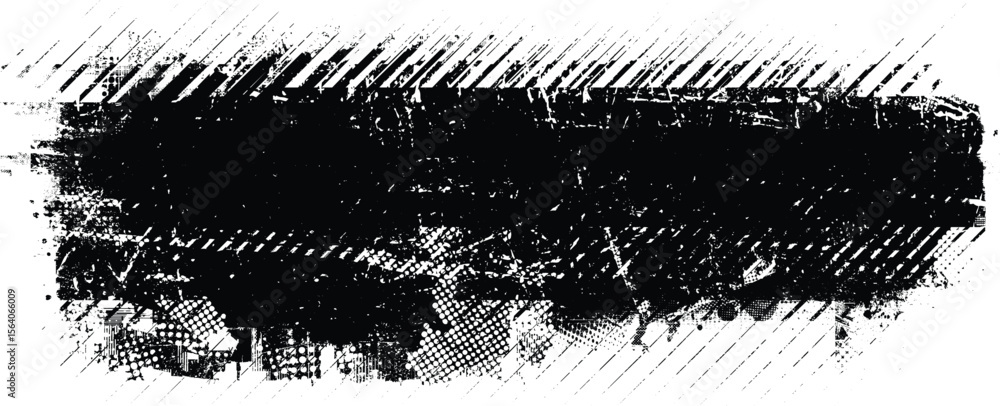 Poster glitch distorted grungy banner . noise destroyed background . trendy defect . glitched collage .grun