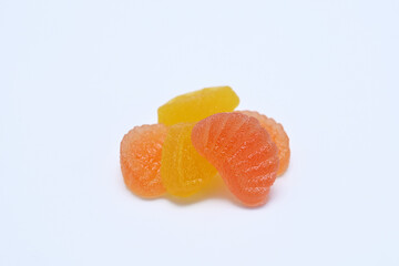 marmalade isolated on white background close up