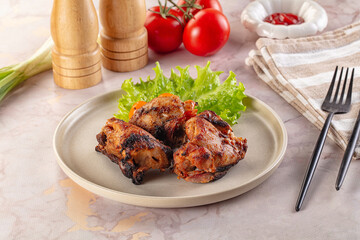 Hot Grilled chicken thigh barbecues