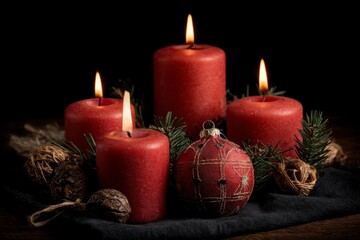 Candle Flame Ornament Pine Cone Decoration