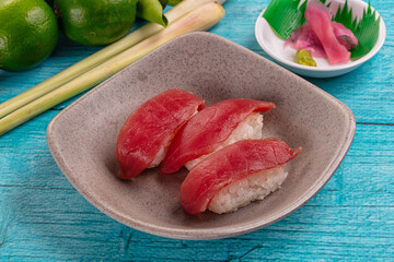 Japanese sushi with tuna fish