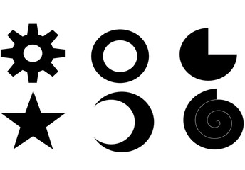 black and white star icons