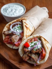 Wrapped Greek Gyros