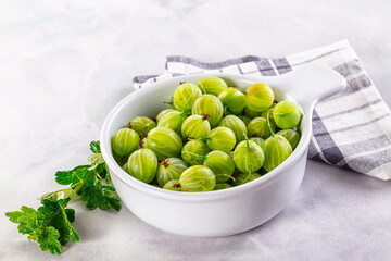 Ripe sweet juicy green gooseberry