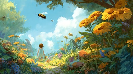 yellow flowers in the field.