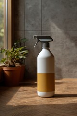 Spray Bottle on Counter Near Window