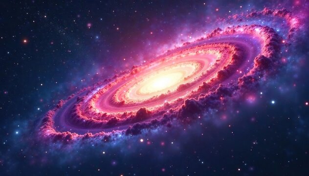 Andromeda Galaxy Ethereal Nebula Swirls in Deep Space, Cosmic Dust and Starlight Illuminate a Dreamlike Celestial Tapestry of Vibrant Colors and Otherworldly Textures.