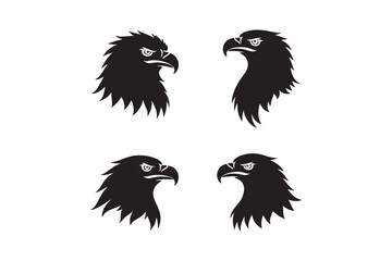 Stylized black eagle heads facing each other in a grid pattern