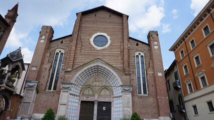 Basilica of Santa Anastasia is an important Catholic place of worship in Verona, Italy.