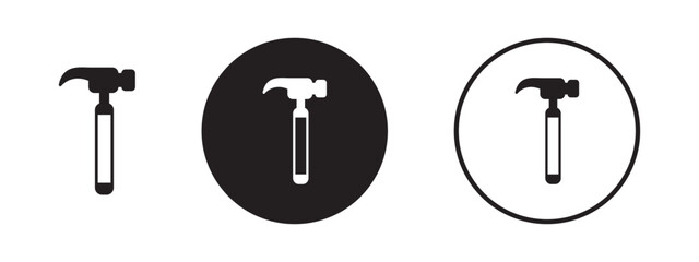Hammer icon set for construction apps