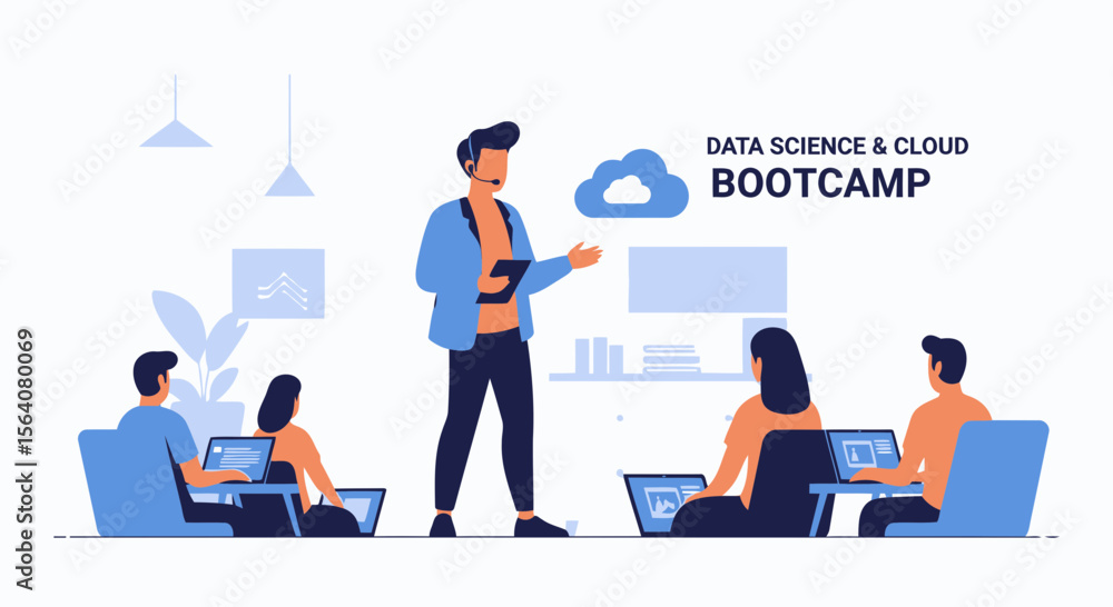 Poster data science and cloud computing workshop for professional development education