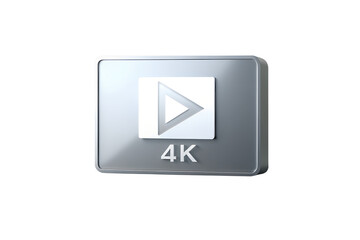 High-Resolution 4K Video Play Button Modern Design Element