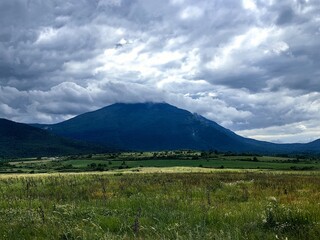Clouds covering top of mountain. - Rtanj mountain, Serbia