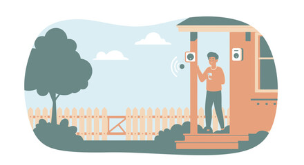 Naklejka premium Smart Home Security System Installation For Modern Protection And Convenience