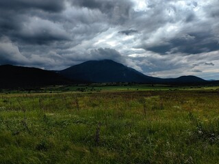Clouds covering top of mountain. - Rtanj mountain, Serbia