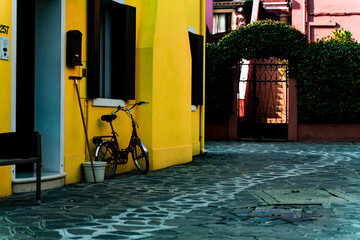 Simple bicycle on the street 