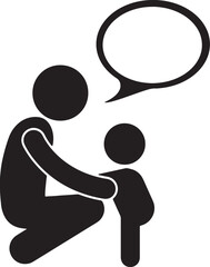 Family icon of father with children.